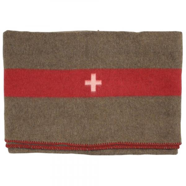 Schweizer Wolldecke CH Armeedecke Decke 200x150 Braun Schlafdecke Army Outdoor